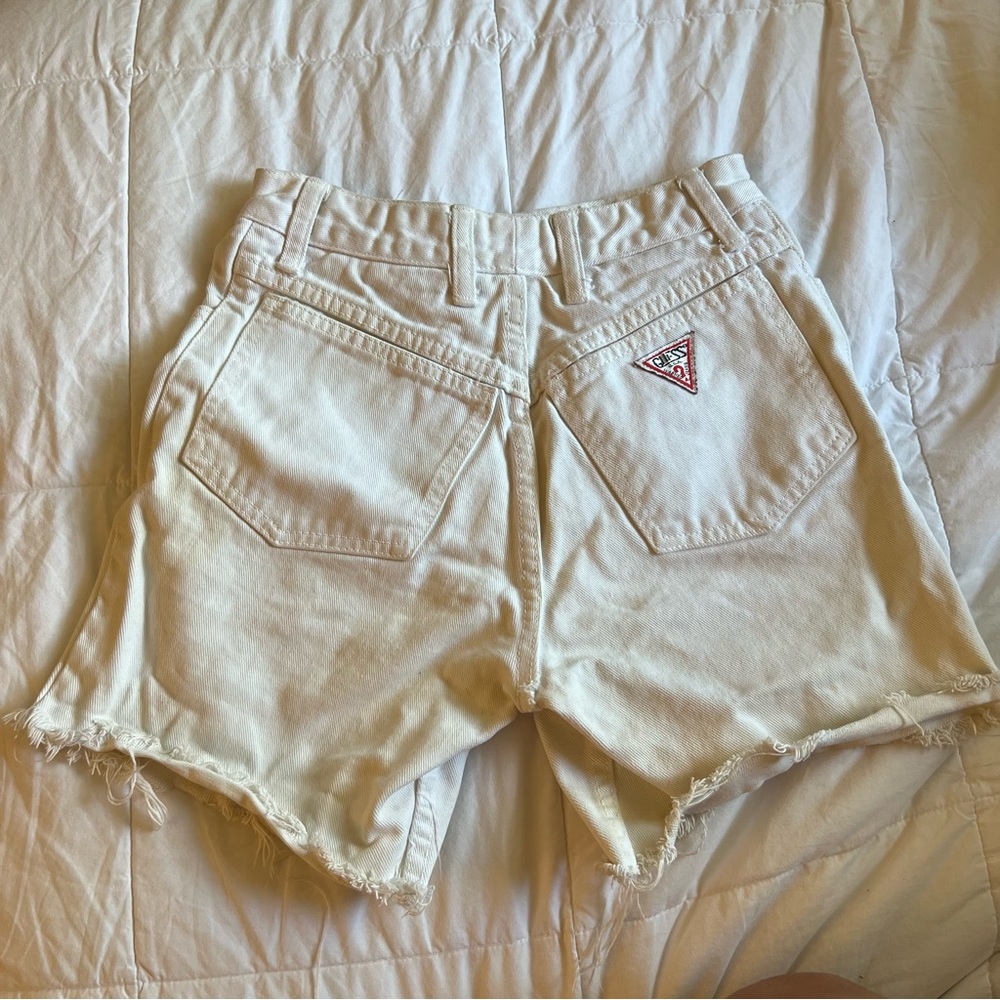 Vintage Guess White Denim Shorts